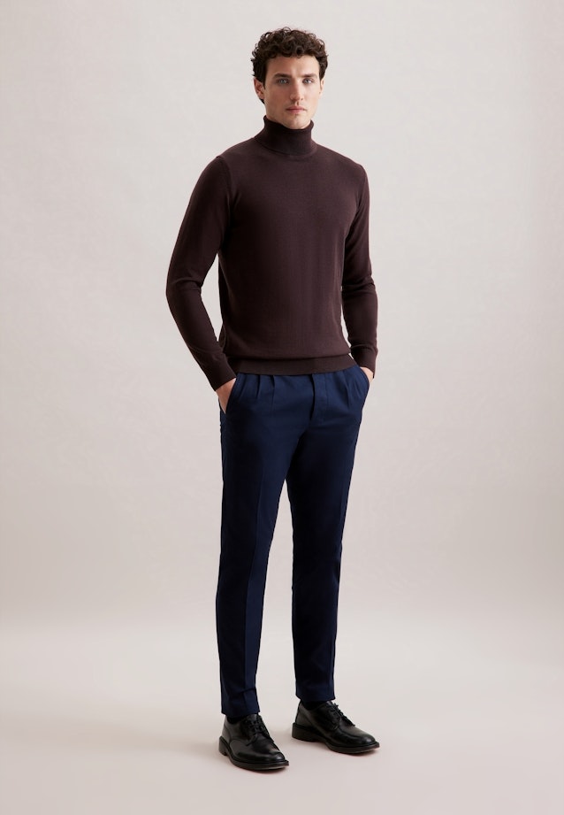 Regular Pullover Uni in Braun |  Seidensticker Onlineshop