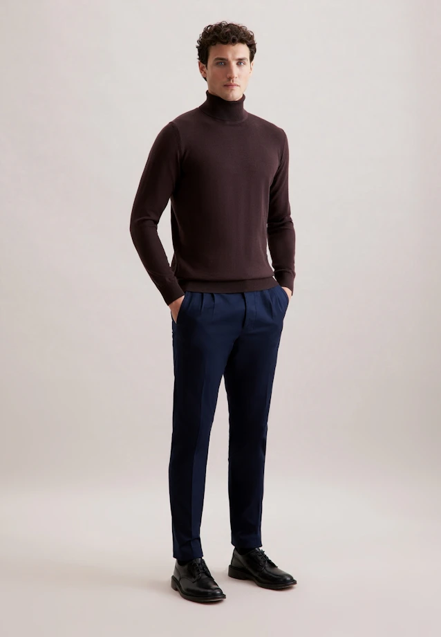 Regular Pull-over Uni in Marron |  Seidensticker Onlineshop