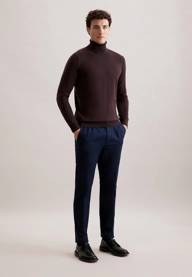 Regular Pullover Uni in Braun |  Seidensticker Onlineshop
