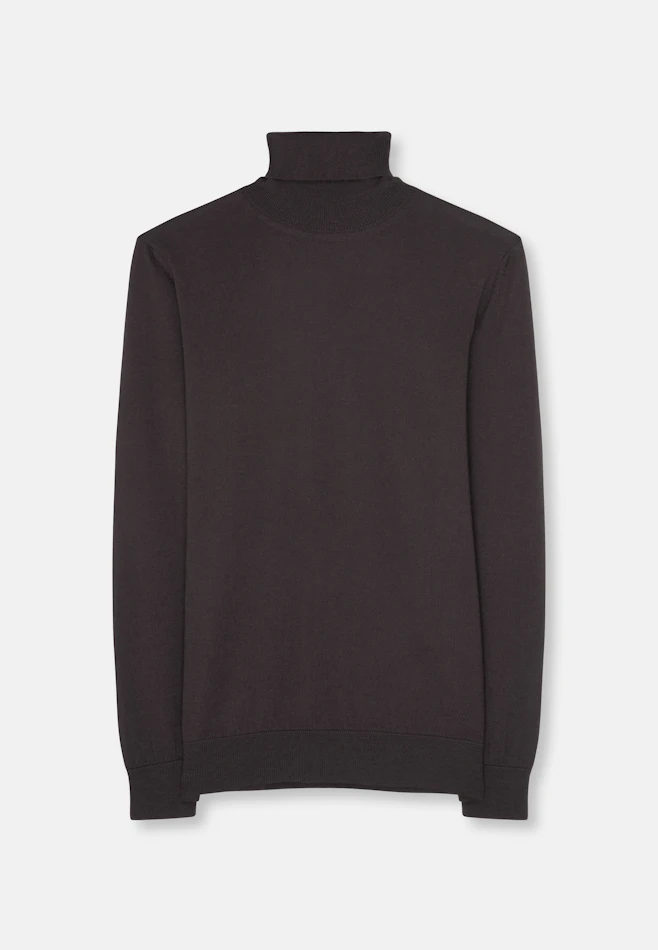 Rollkragen Pullover  , Uni in Braun | Seidensticker Onlineshop