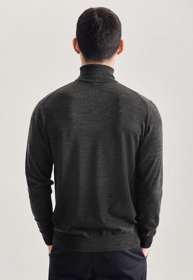 Regular Pull-over Uni dans Gris | Boutique en ligne Seidensticker