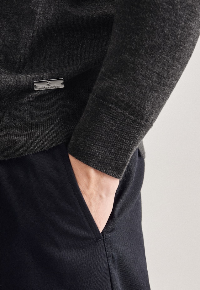 Regular Pullover Uni in Grau |  Seidensticker Onlineshop