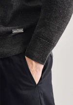 Regular Pullover Uni in Grau |  Seidensticker Onlineshop