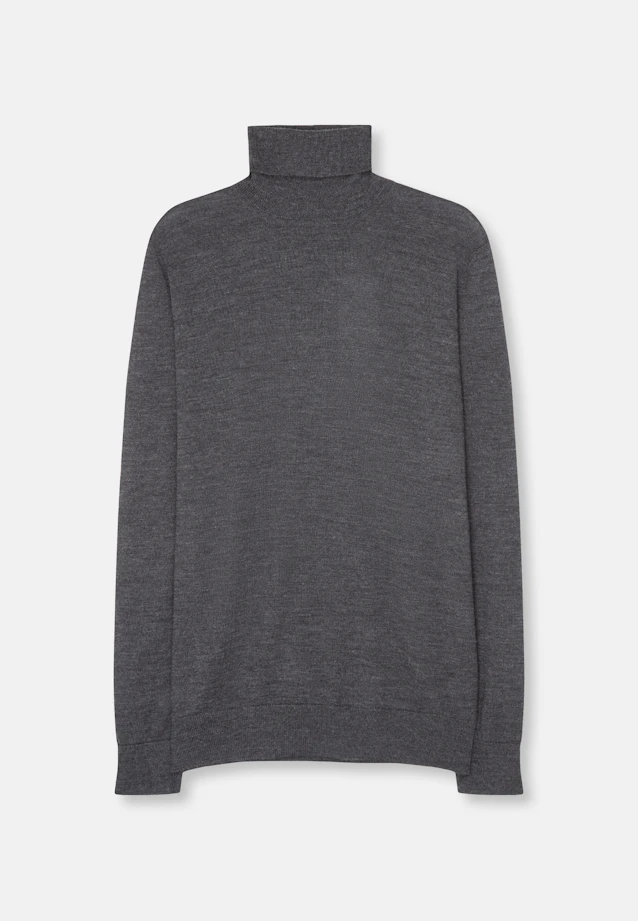 Regular Pullover Uni in Grau |  Seidensticker Onlineshop
