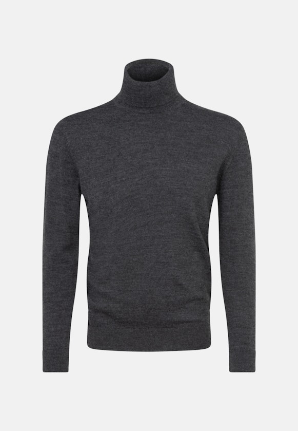 Regular Pullover Uni in Grau |  Seidensticker Onlineshop