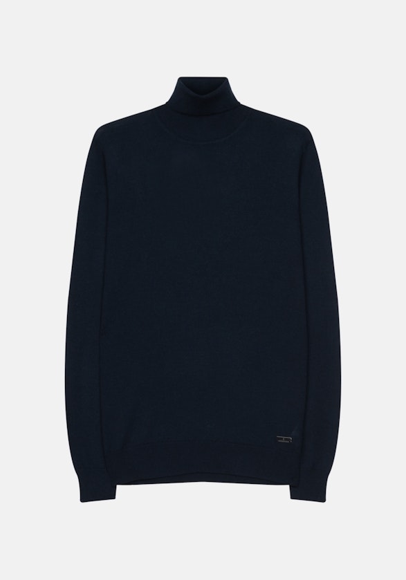 Polo neck Pullover in Dark Blue |  Seidensticker Onlineshop