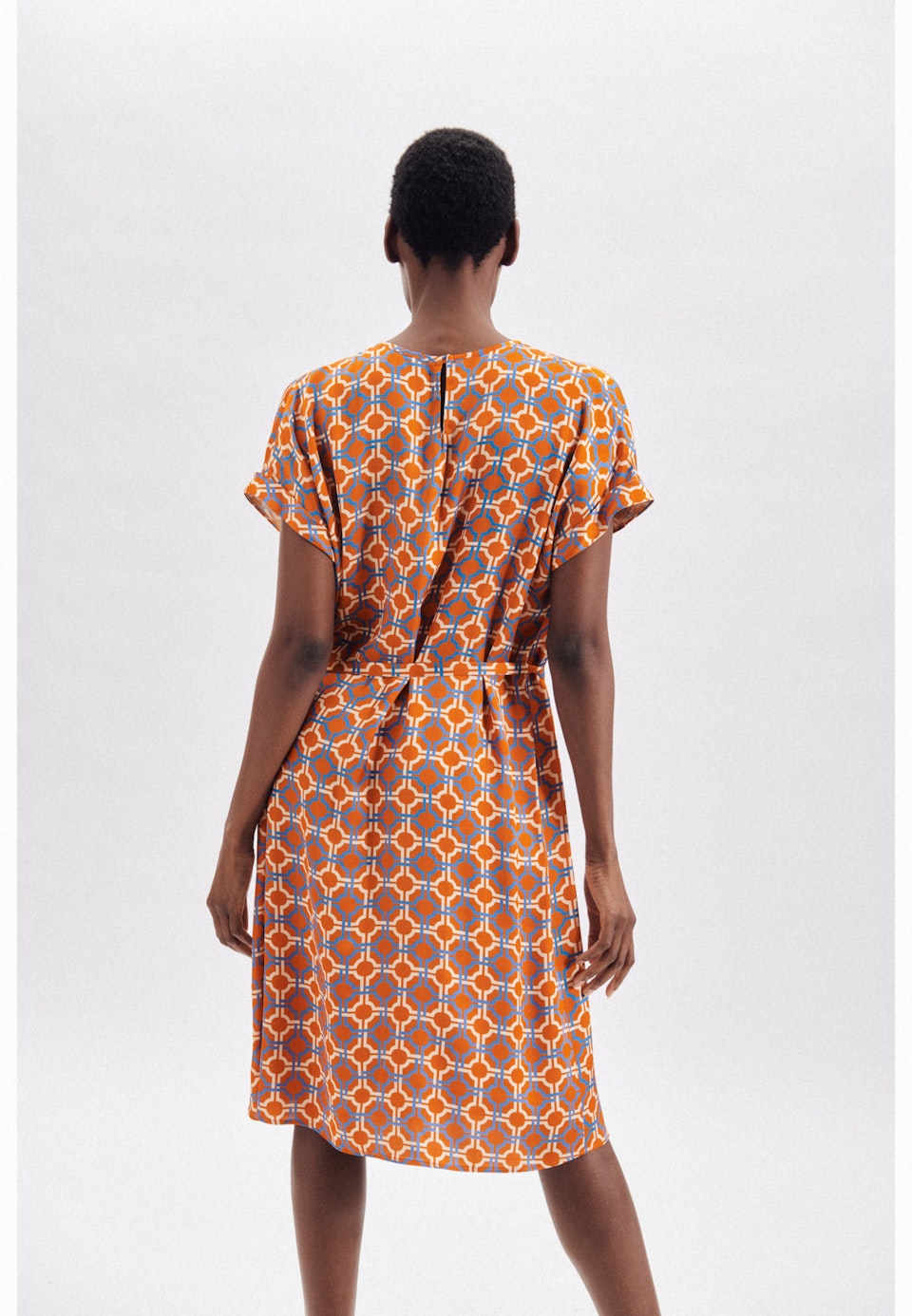 Rundhals Kleid Regular in Orange |  Seidensticker Onlineshop