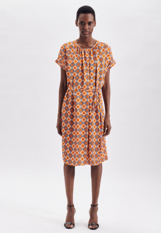 Crew Neck Dress in Orange |  Seidensticker Onlineshop