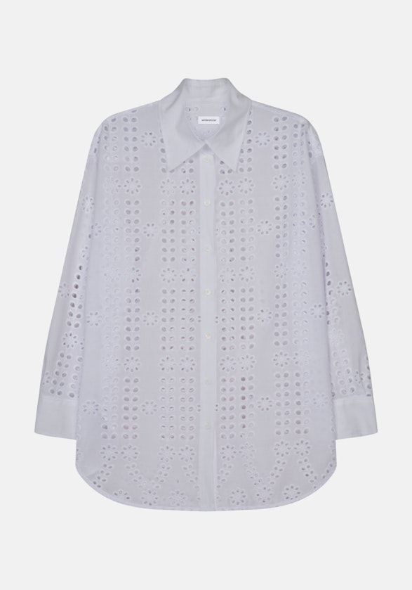 Long sleeve Lace Shirt Blouse in White |  Seidensticker Onlineshop
