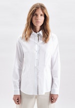 Long sleeve Poplin Shirt Blouse in White |  Seidensticker Onlineshop