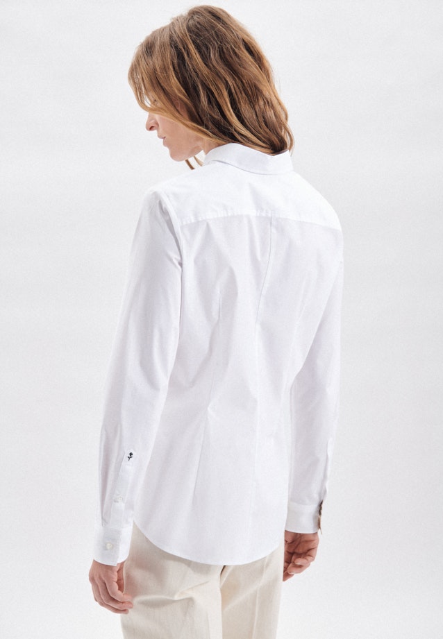 Long sleeve Poplin Shirt Blouse in White |  Seidensticker Onlineshop