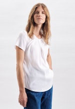 Kurzarm Voile Shirtbluse in Weiß |  Seidensticker Onlineshop