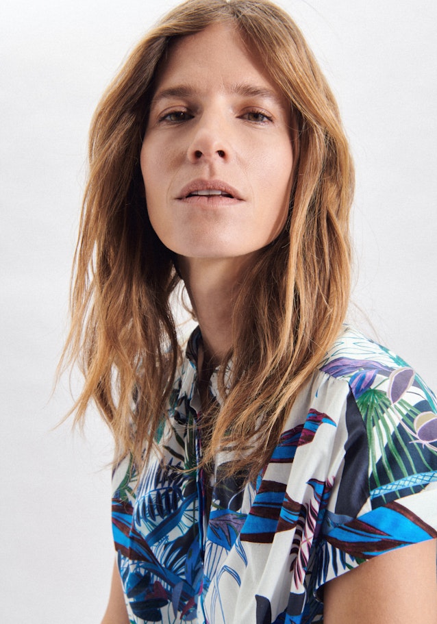 Blouse à enfiler Imprimé in Bleu Foncé | Seidensticker Onlineshop