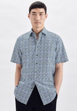 Regular Chemise d'affaires Imprimé in Turquoise |  Seidensticker Onlineshop