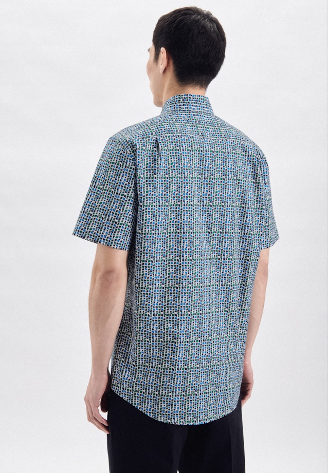 Regular Chemise d'affaires Imprimé in Turquoise |  Seidensticker Onlineshop