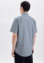 Regular Chemise d'affaires Imprimé in Turquoise |  Seidensticker Onlineshop