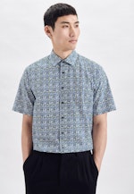 Regular Chemise d'affaires Imprimé in Turquoise |  Seidensticker Onlineshop