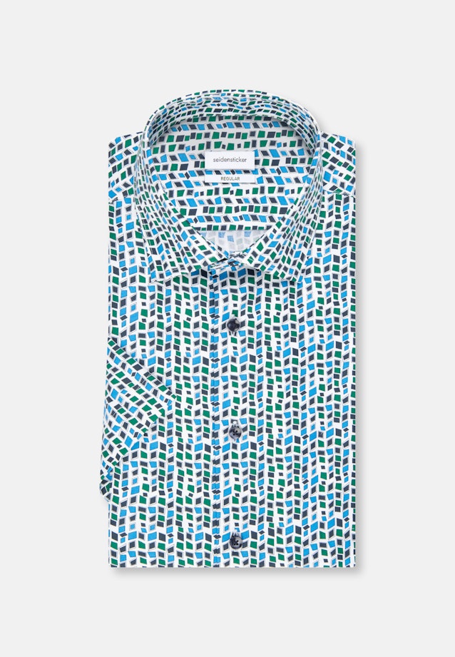 Regular Chemise d'affaires Imprimé in Turquoise |  Seidensticker Onlineshop