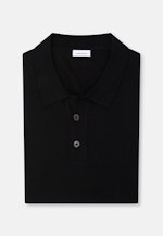 Tailliert (Slim-Fit) Polo Uni in Schwarz |  Seidensticker Onlineshop