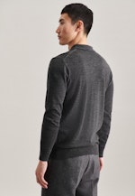 Tailliert (Slim-Fit) Polo Uni in Grau |  Seidensticker Onlineshop