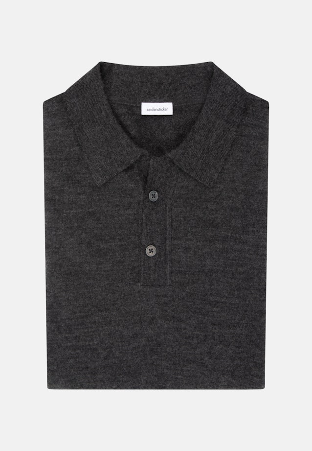 Kragen Polo-Shirt Tailliert (Slim-Fit) in Grau |  Seidensticker Onlineshop