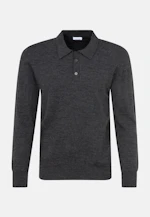 Tailliert (Slim-Fit) Polo Uni in Grau |  Seidensticker Onlineshop