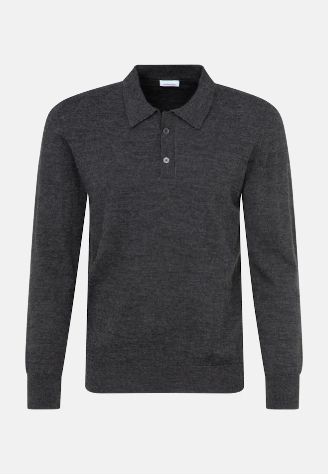 Tailliert (Slim-Fit) Polo Uni in Grau | Seidensticker Onlineshop