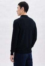 Tailliert (Slim-Fit) Polo Uni in Dunkelblau |  Seidensticker Onlineshop