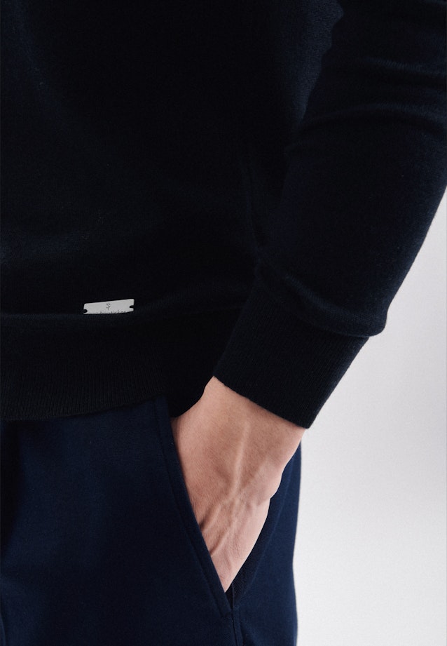 Tailliert (Slim-Fit) Polo Uni in Dunkelblau |  Seidensticker Onlineshop