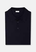 Tailliert (Slim-Fit) Polo Uni in Dunkelblau |  Seidensticker Onlineshop