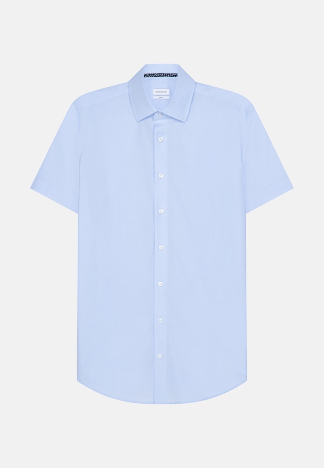 Slim Business Hemd Uni in Mittelblau |  Seidensticker Onlineshop