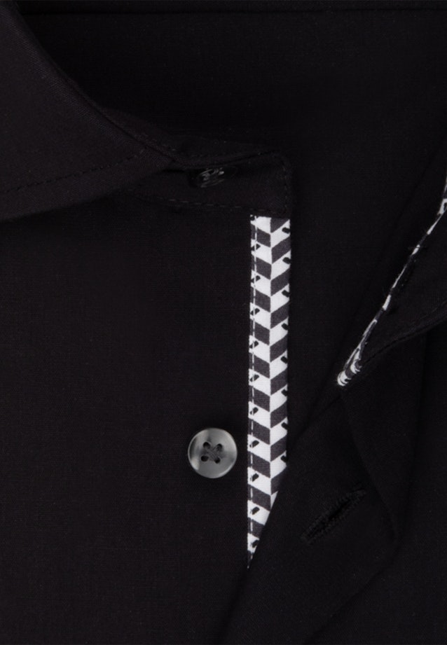 Non-iron Poplin Business Shirt in Regular with Kent-Collar in Black |  Seidensticker Onlineshop