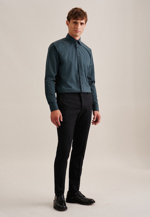 Regular Business shirt Uni in Green |  Seidensticker Onlineshop