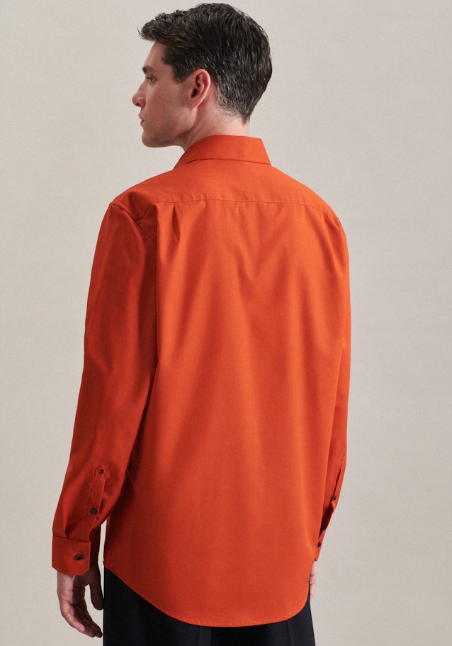 Bügelfreies Popeline Business Hemd in Regular mit Kentkragen in Orange |  Seidensticker Onlineshop