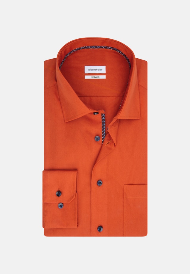 Bügelfreies Popeline Business Hemd in Regular mit Kentkragen in Orange |  Seidensticker Onlineshop