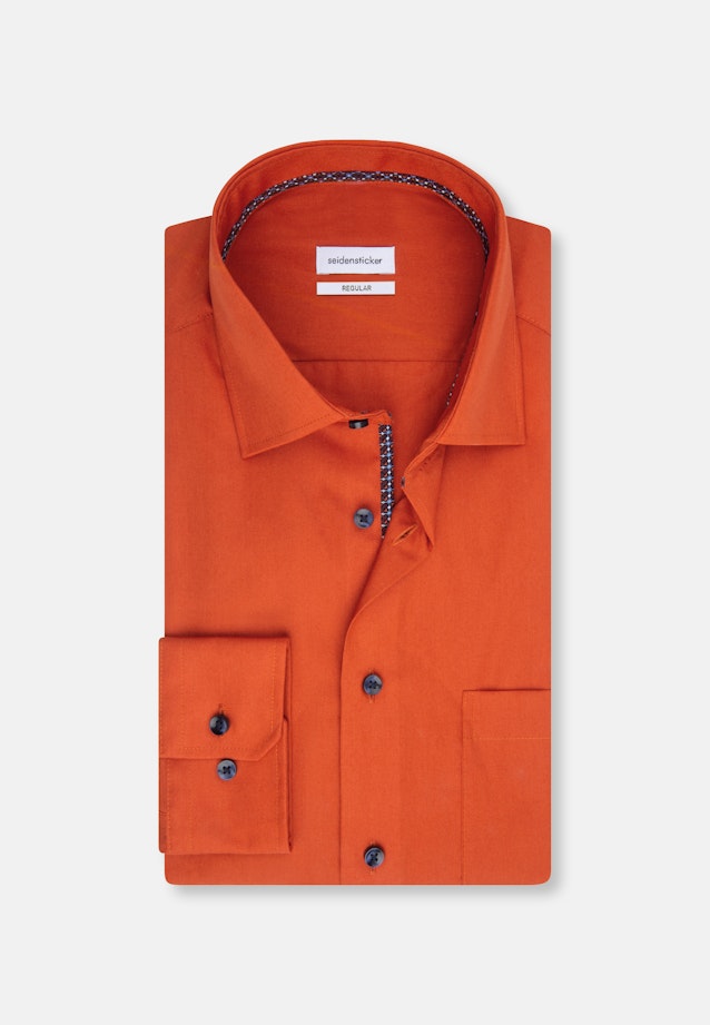Regular Business shirt Uni in Orange |  Seidensticker Onlineshop