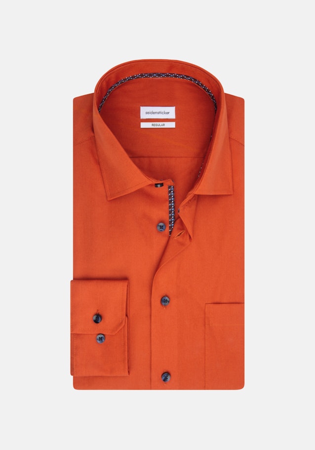 Non-iron Popeline Business overhemd in Regular with Kentkraag in Oranje |  Seidensticker Onlineshop