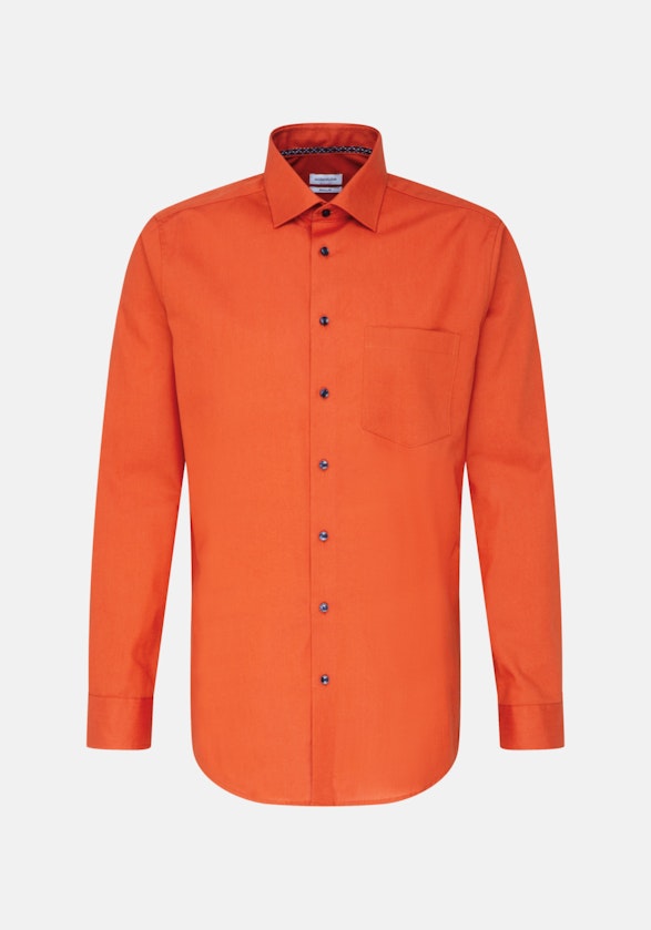 Non-iron Popeline Business overhemd in Regular with Kentkraag in Oranje |  Seidensticker Onlineshop