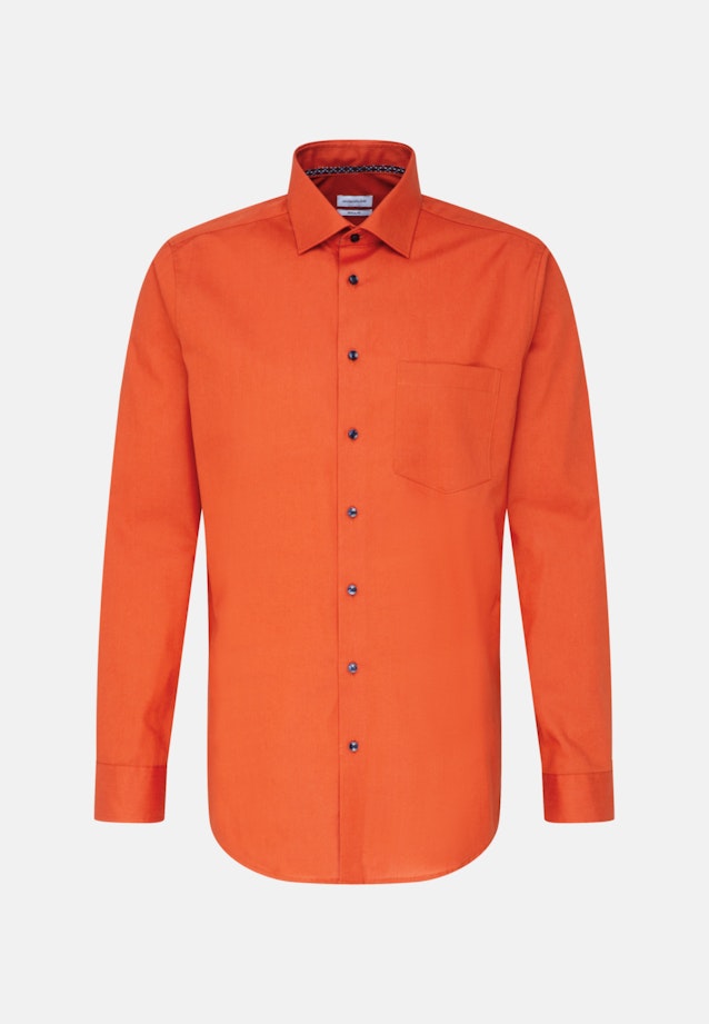 Regular Business shirt Uni in Orange |  Seidensticker Onlineshop