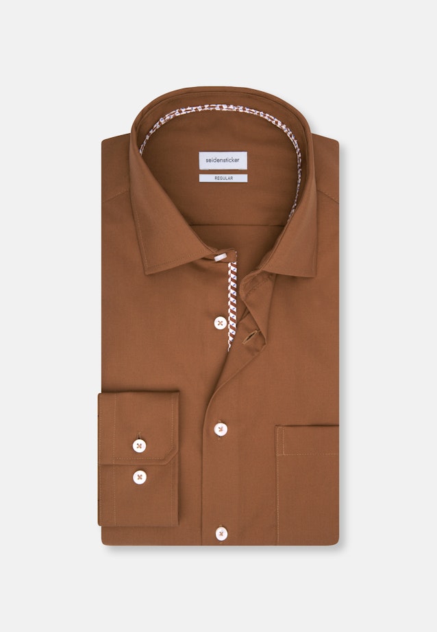 Regular Business Hemd Uni in Braun |  Seidensticker Onlineshop