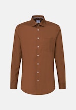 Chemise Business Regular Popeline Col Kent in Marron |  Seidensticker Onlineshop