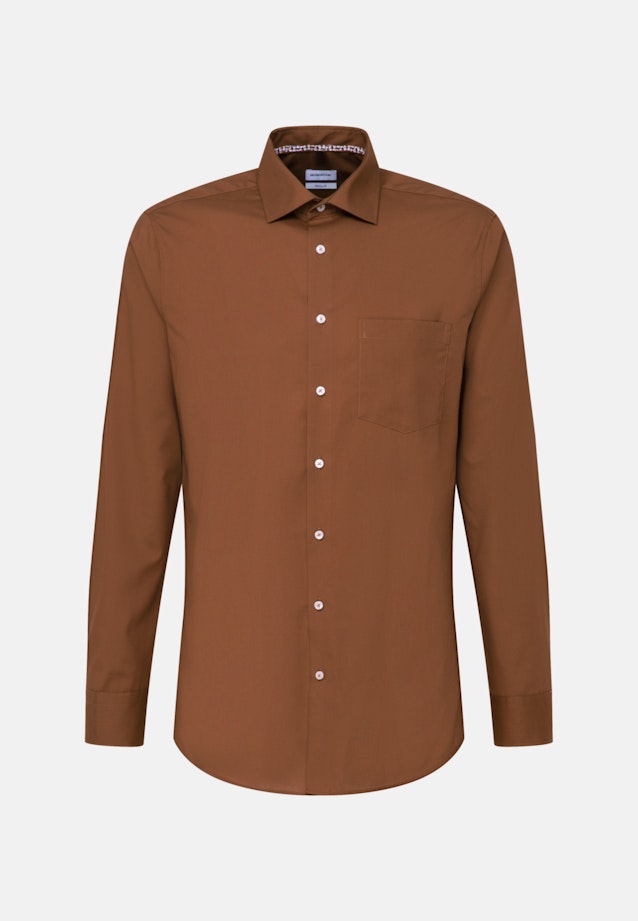 Regular Chemise d'affaires Uni in Marron |  Seidensticker Onlineshop