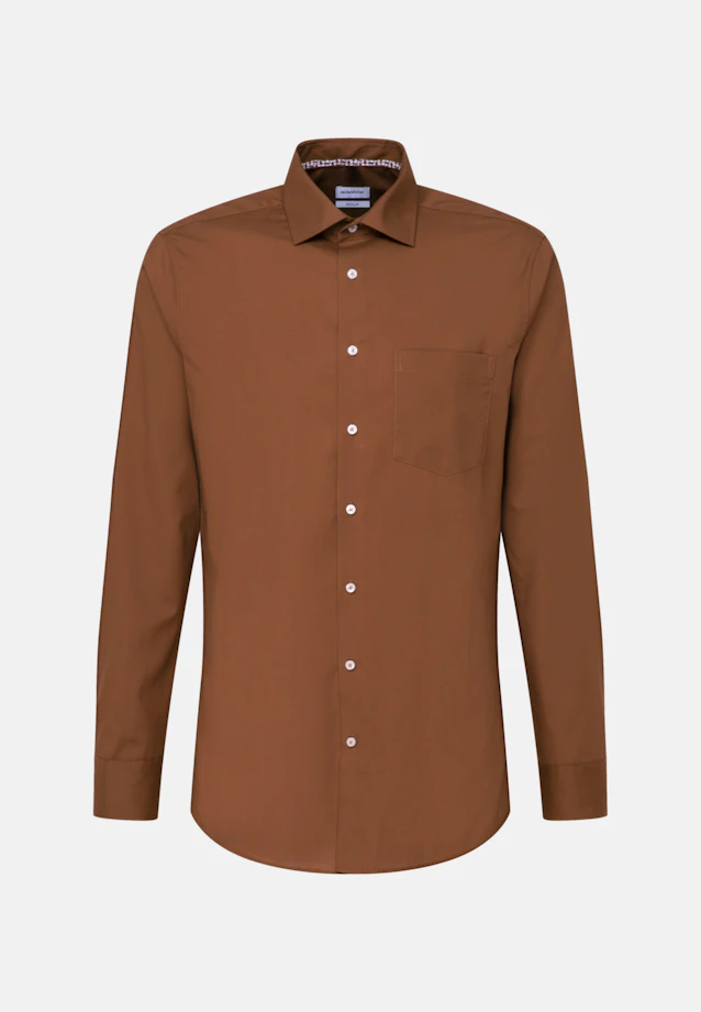 Regular Business Hemd Uni in Braun |  Seidensticker Onlineshop