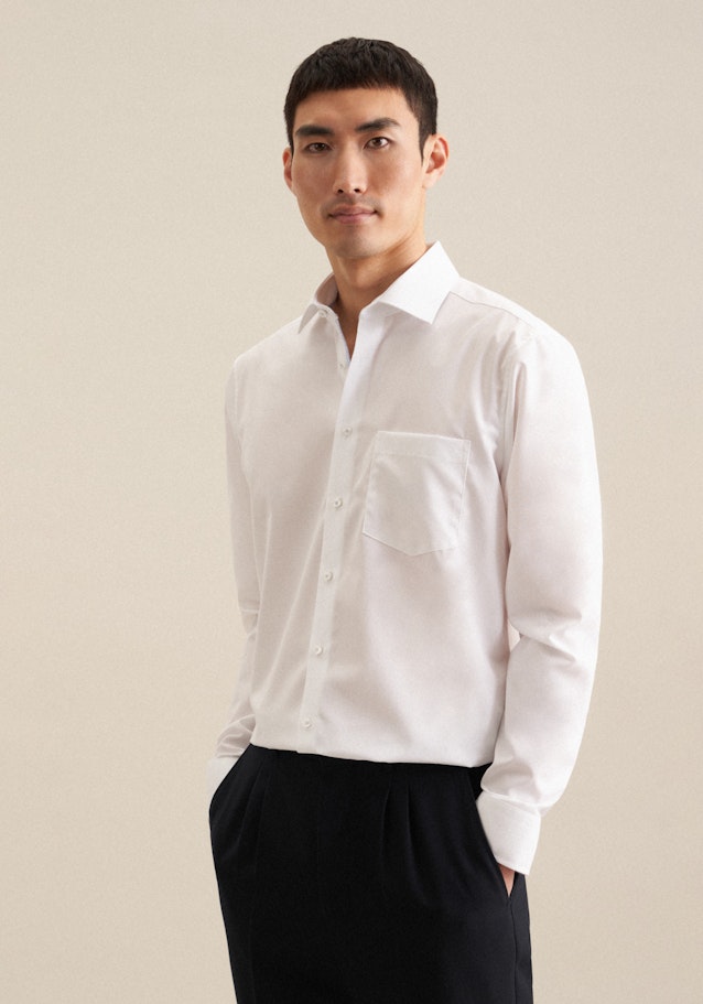 Regular Chemise Business Uni in Blanc | Seidensticker Onlineshop