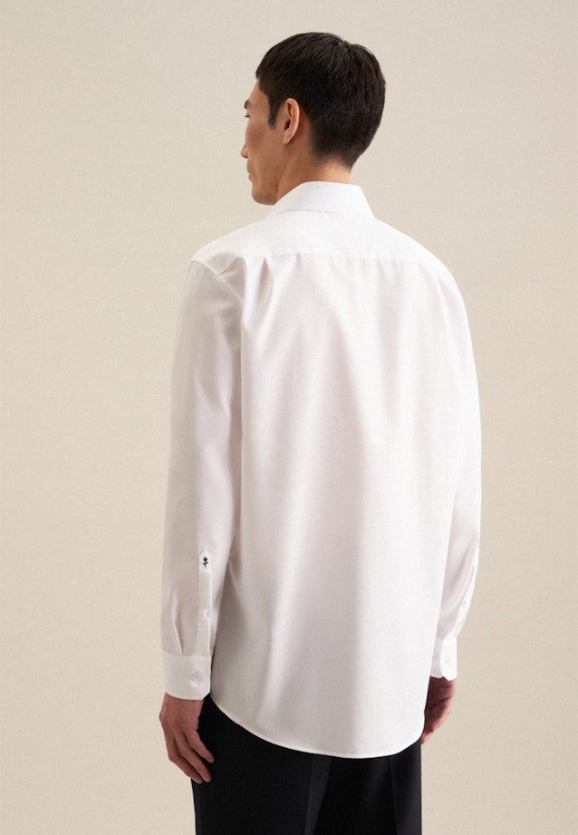 Non-iron Poplin Business Shirt in Regular with Kent-Collar in White | Seidensticker Onlineshop