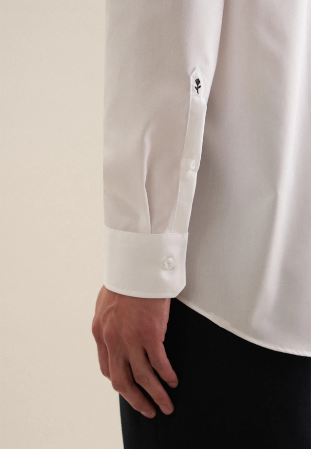 Regular Chemise d'affaires Uni in Blanc |  Seidensticker Onlineshop