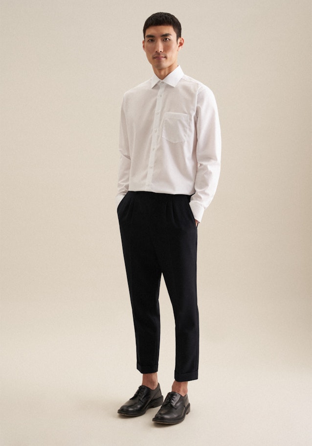 Regular Chemise Business Uni in Blanc | Seidensticker Onlineshop