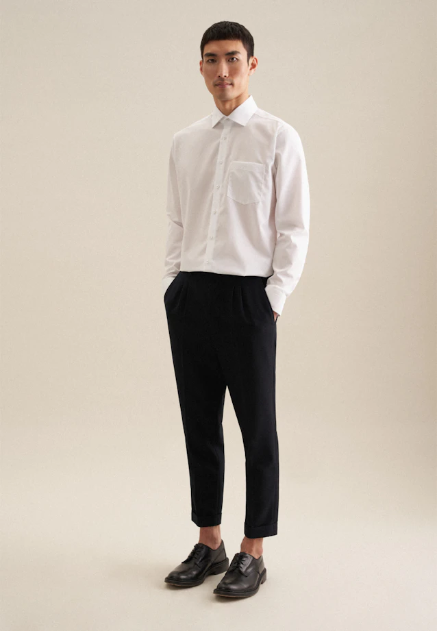 Regular Chemise d'affaires Uni in Blanc |  Seidensticker Onlineshop