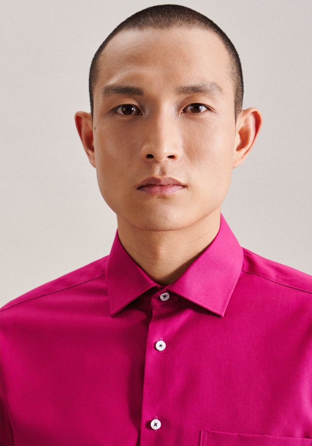 Bügelfreies Popeline Business Hemd in Regular mit Kentkragen in Rosa/Pink |  Seidensticker Onlineshop