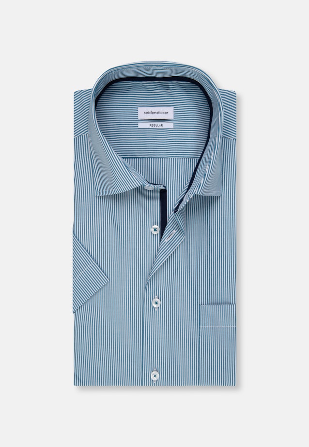 Regular Business Hemd Streifen in Türkis |  Seidensticker Onlineshop